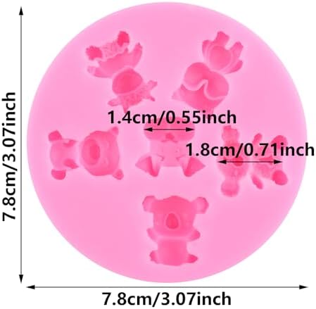 Zoo Animals Silicone Fondant Mold for Cake Decor