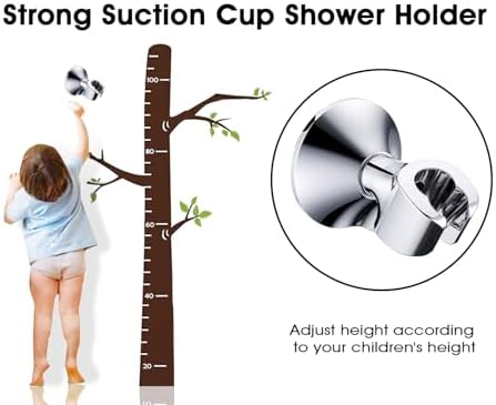 BRIGHT SHOWERS Handheld Shower Head Holder with Dual Angle and 3M Adhesive 1