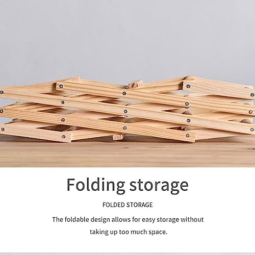 Foldable Wooden Wine Rack with 5 Bottles Storage