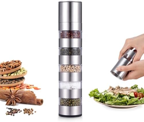 ChimimeDecor 5 in 1 Salt Pepper Grinders Set