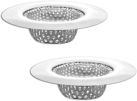 125 Inch Bathroom Sink Strainer 2PCS Hair Catcher for Laundry and RV