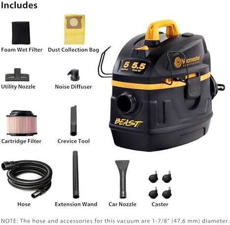Vacmaster Professional Beast Series 5 Gallon Wet Dry Vacuum