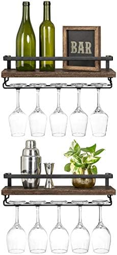 Mkono Wall Mounted Wine Rack Set of 2