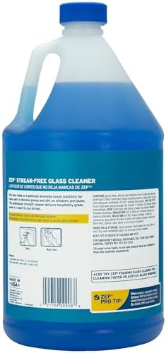 Zep Streak-Free Glass Cleaner - 1 Gallon 4-Pack Case of 4 ZU1120128