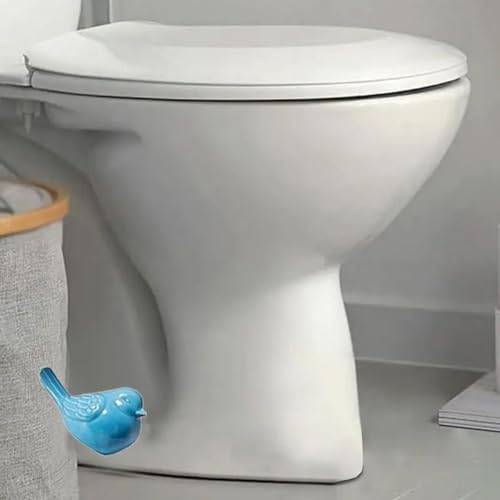 2PCS Ceramic Frog Toilet Bolt Covers Cute Bathroom Decor