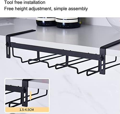 HURRISE Space-Saving Wine Glass Holder with 3 Rails