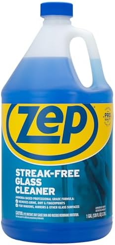 Zep Streak-Free Glass Cleaner - 1 Gallon 4-Pack Case of 4 ZU1120128