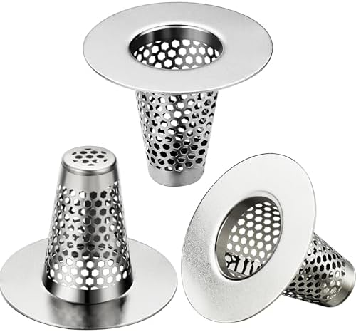 Anteecana 3PCS Stainless Steel Drain Strainer for Bathroom Sinks