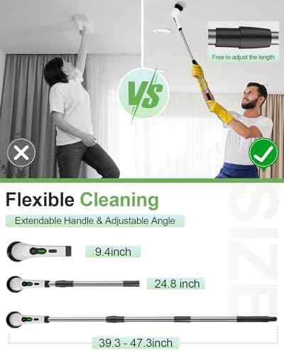 Lxlu Electric Spin Scrubber with 9 Brush Heads