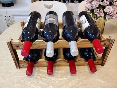 8-Bottle Wine Rack - Modern Two-Tier Design