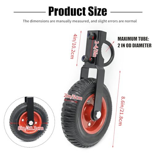 2Pcs 8 Heavy Duty Gate Wheel with 400lb Capacity