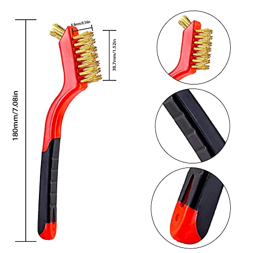 BEBORIN 18PCS Brass Wire Scratch Brush Set