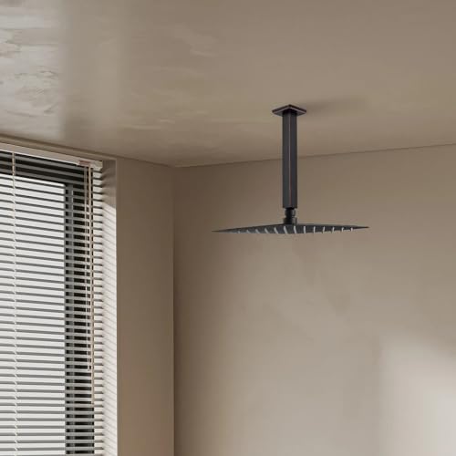 CLOVERMAP 8 Inch Square Shower Arm with Flange