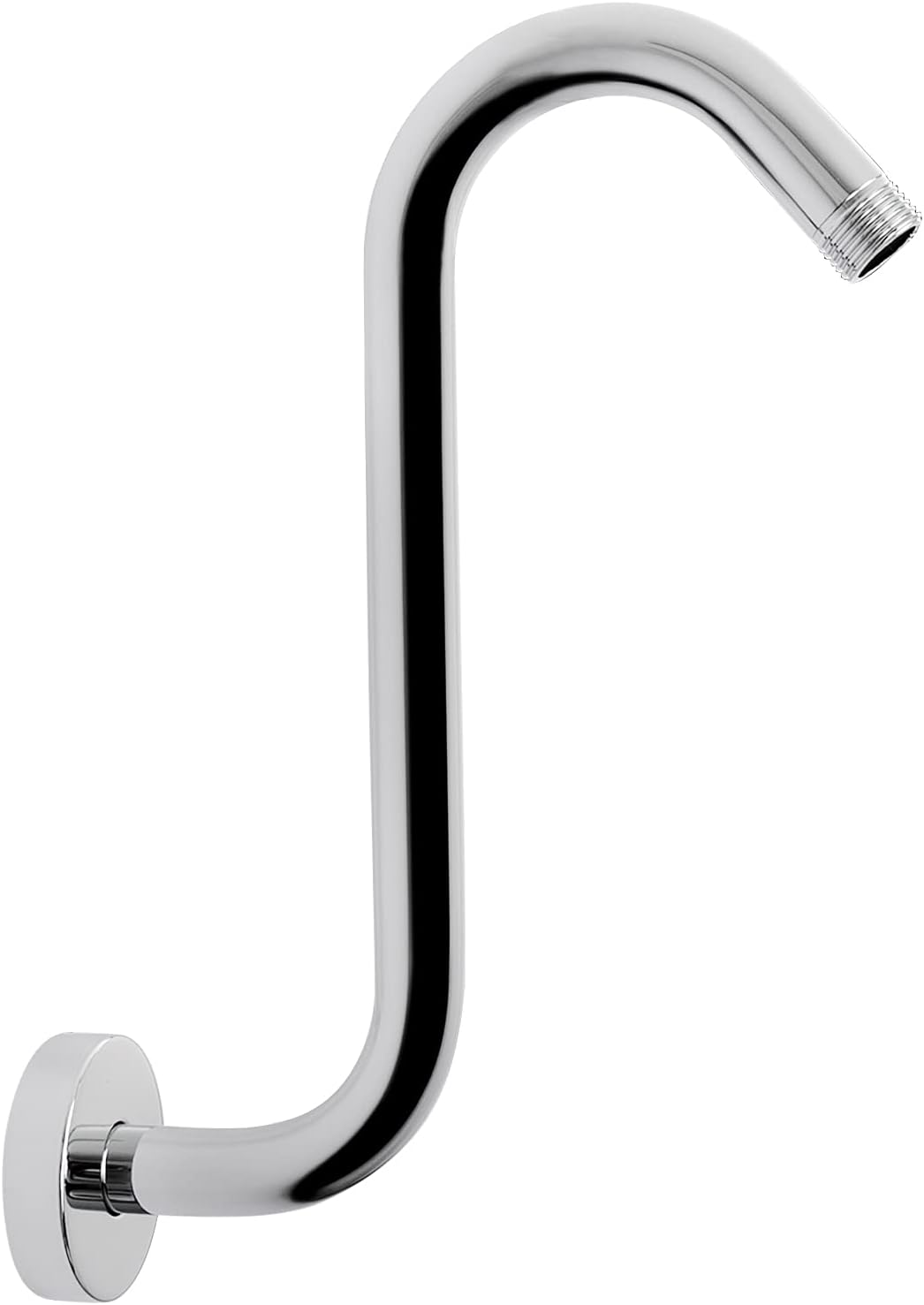 NearMoon S Shaped Shower Head Riser 12 Inch Chrome 2 Pack