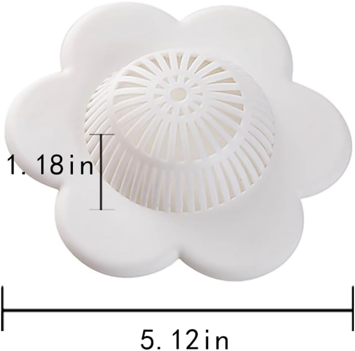 WELANGBN Hair Catcher Shower Drain Cover with Suction Cups White