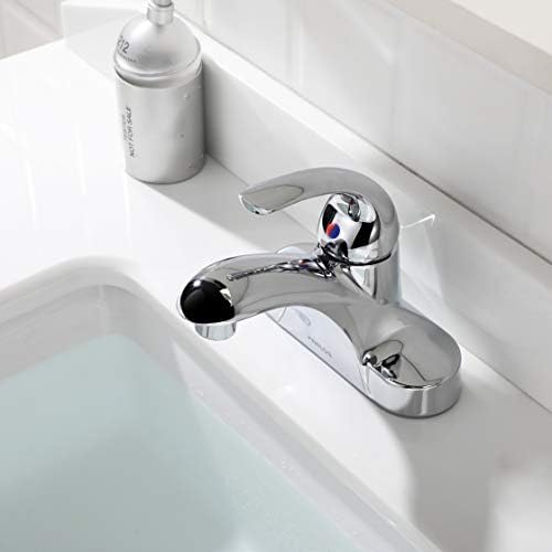 PARLOS Single Handle Chrome Bathroom Faucet with Drain Assembly