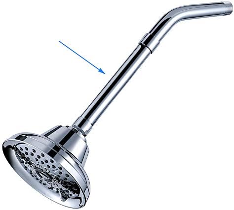 Miyili 6 Inch Brass Shower Arm Extension with Chrome Finish