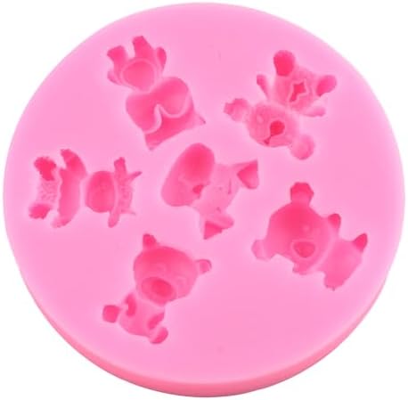 Zoo Animals Silicone Fondant Mold for Cake Decor