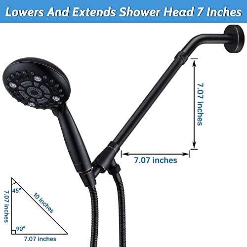 G-Promise 10 Inches Shower Head Extension Arm Oil Rubbed Bronze 1