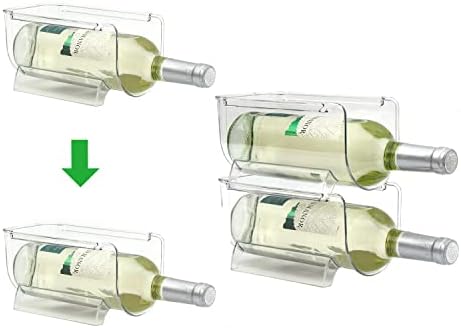 Set of 4 Stackable Wine Rack for Kitchen Countertop
