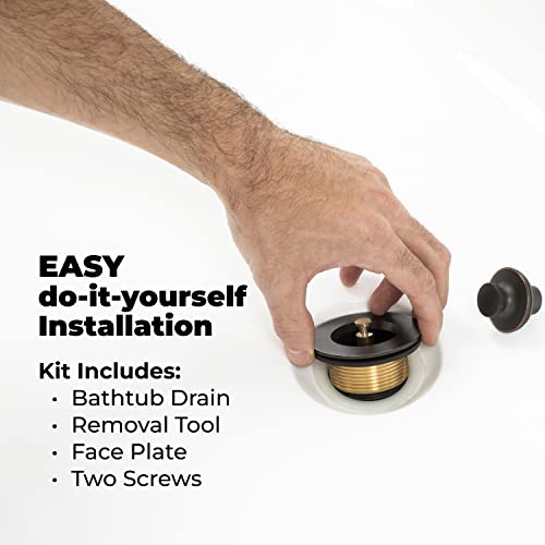 Dorence Oil Rubbed Bronze Tub Drain Stopper Kit 1