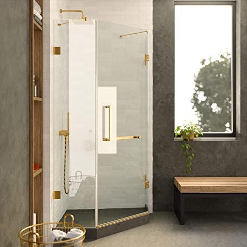 Fine Fixtures Shower Enclosure 32x74 Satin Brass 1