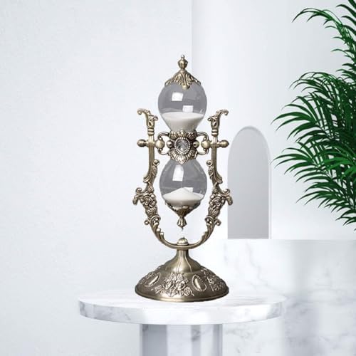NIUASH 15-Minute Metal Vintage Hourglass Timer