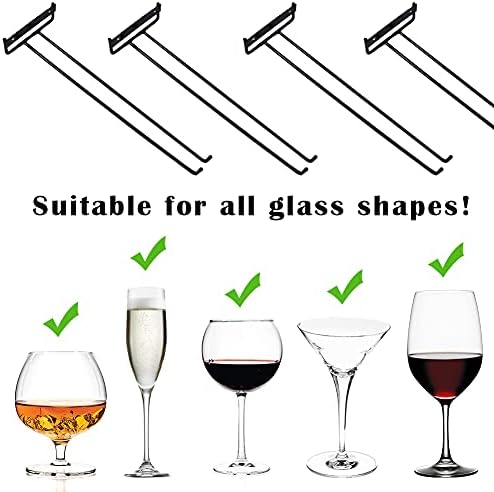 4-Pack 12 Inch Wall-Mounted Wine Glass Racks