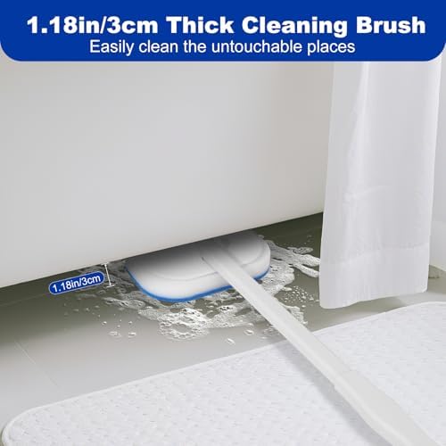 MOSEN 4-in-1 Shower Scrub Brush with 4 Heads