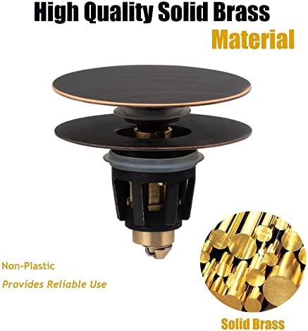 Artiwell Universal Bathroom Sink Drain Stopper with Hair Catcher