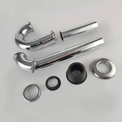 AMeoMerk Chrome P-Trap Sink Stopper Drain Kit