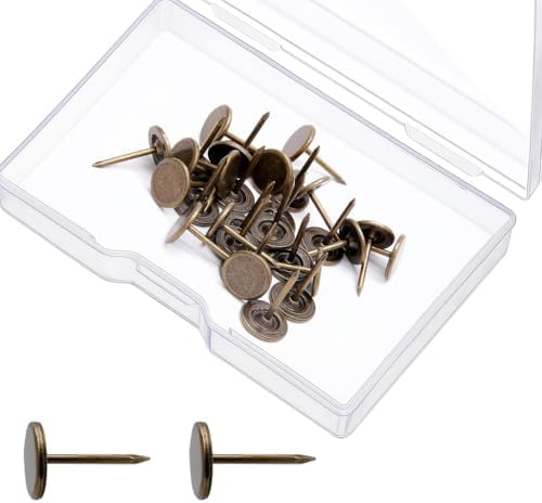 Supernine Brass Tacks Decorative Nails 100Pcs