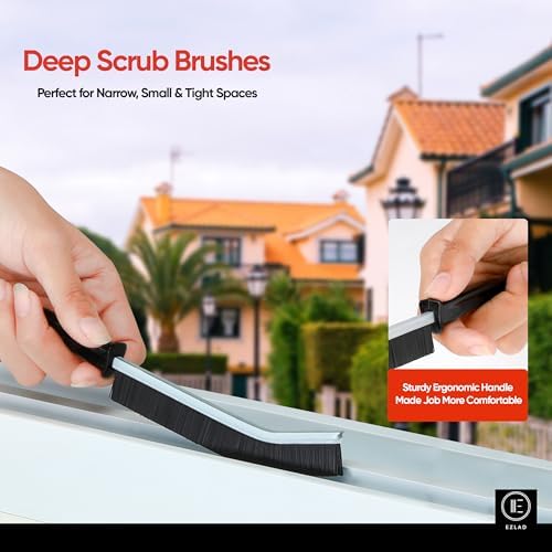 EZLAD 5 Pcs Hard Bristle Crevice Cleaning Brush Set