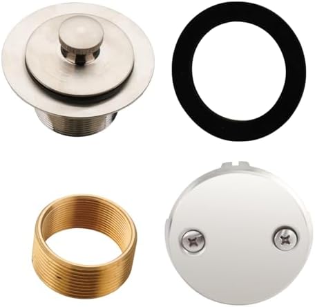 HIDROP Brushed Nickel Tub Drain Trim Set with Overflow Conversion Kit