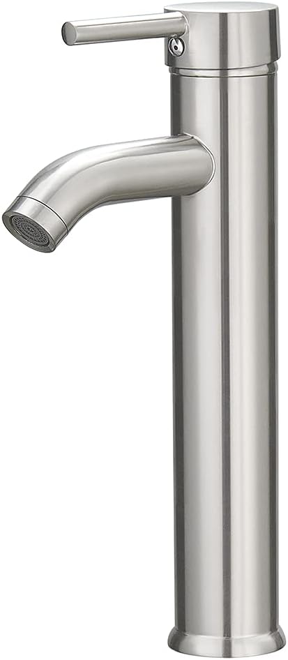 NICTIE Brushed Nickel Deck Mount Single Handle Bathroom Faucet 1