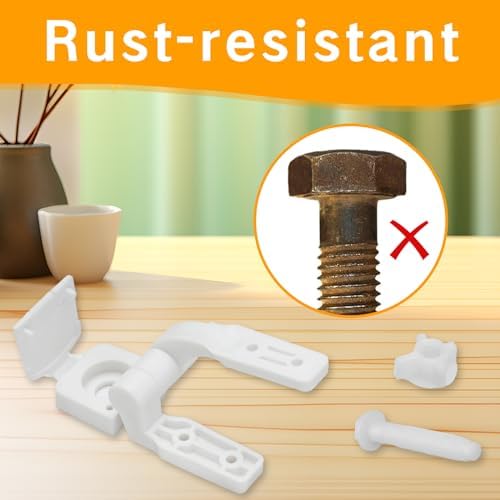 Universal White Toilet Seat Hinge Replacement