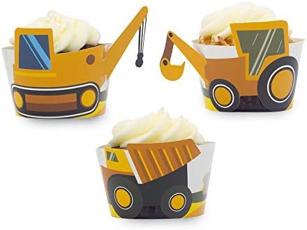 Pop Fizz Designs Construction Cupcake Wrappers Set of 24