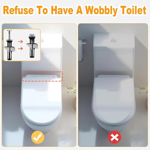 Dljingan Heavy Duty Toilet Seat Bolt Kit 4pcs Universal