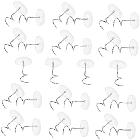 Homoyoyo 50pcs Transparent Spiral Tacks for Home Decor