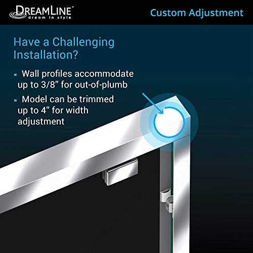 DreamLine Encore 32x48x78 34 Satin Black Shower Door Kit