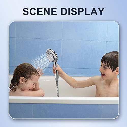 JIEYUMJ Shower Head Set with 9 Adapters 79 Hose 4 Spray Modes