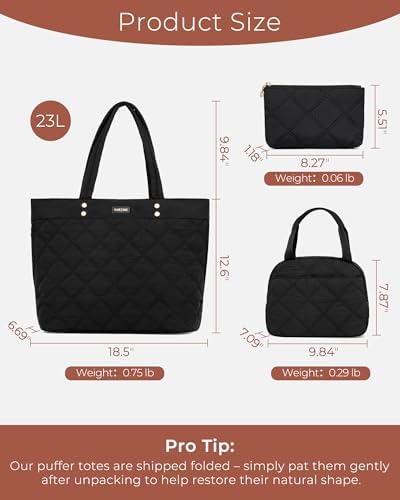 TAKUMI 3PCS Lunch Tote Bag Combo for Women
