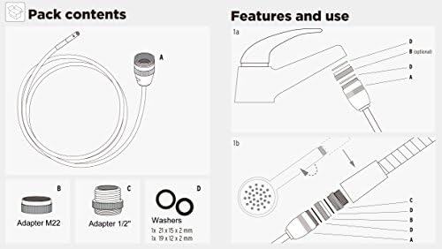 FITOOL 10ft Drain Cleaner with Brass Fittings