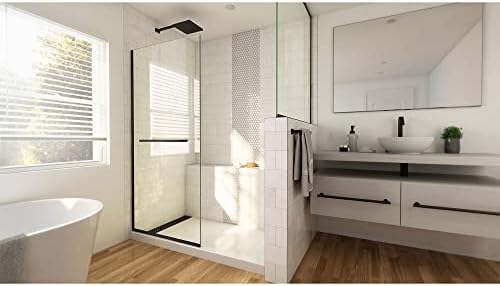 DreamLine Linea 34x72 Frameless Shower Screen Satin Black