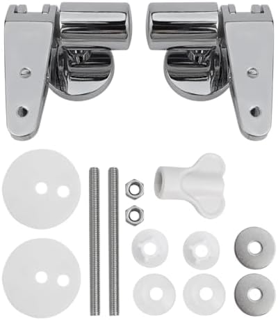 CRIDENG Toilet Lid Hinge Set with Soft Close Mechanism