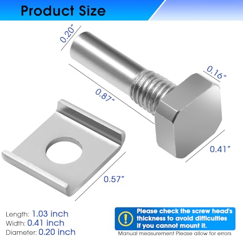 GGTE Glass Shower Door Pivot Pin Kit with Hex-Nut and Washer