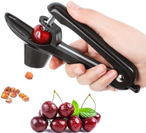 Cherry Pitter Tool with Rebound Design Black