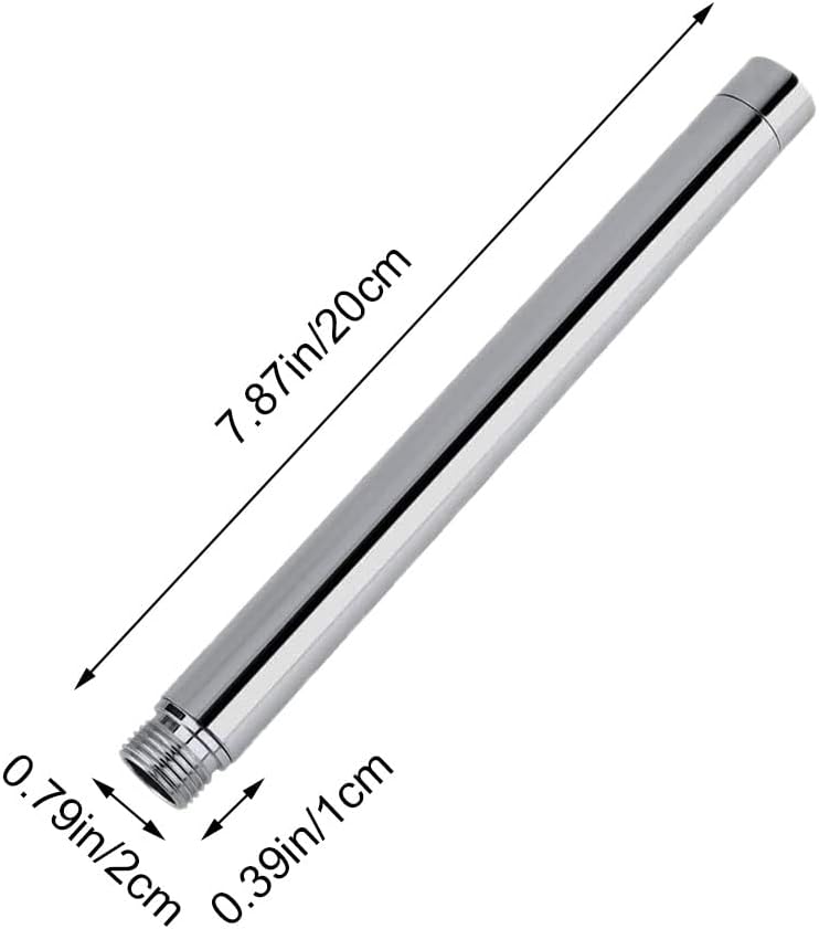 8 Inch Stainless Steel Shower Extension Tube for Modern Bathrooms