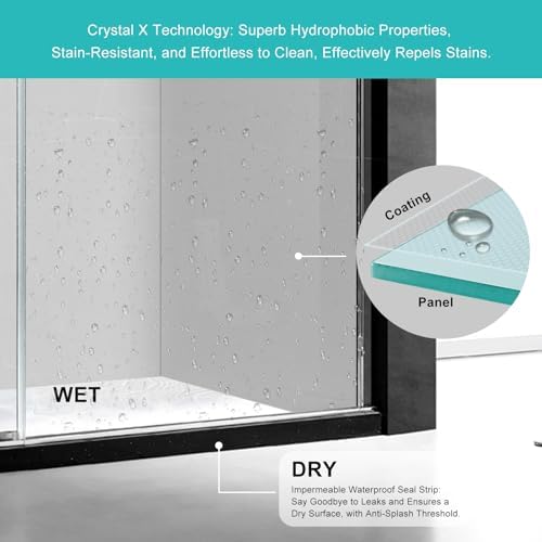 MoSweet Milano Double Sliding Shower Door 54x74 1