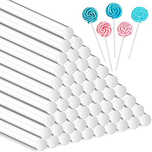 100 PCS 6-Inch Acrylic Lollipop Sticks for Cake and Candy Making